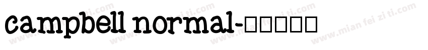 campbell normal字体转换